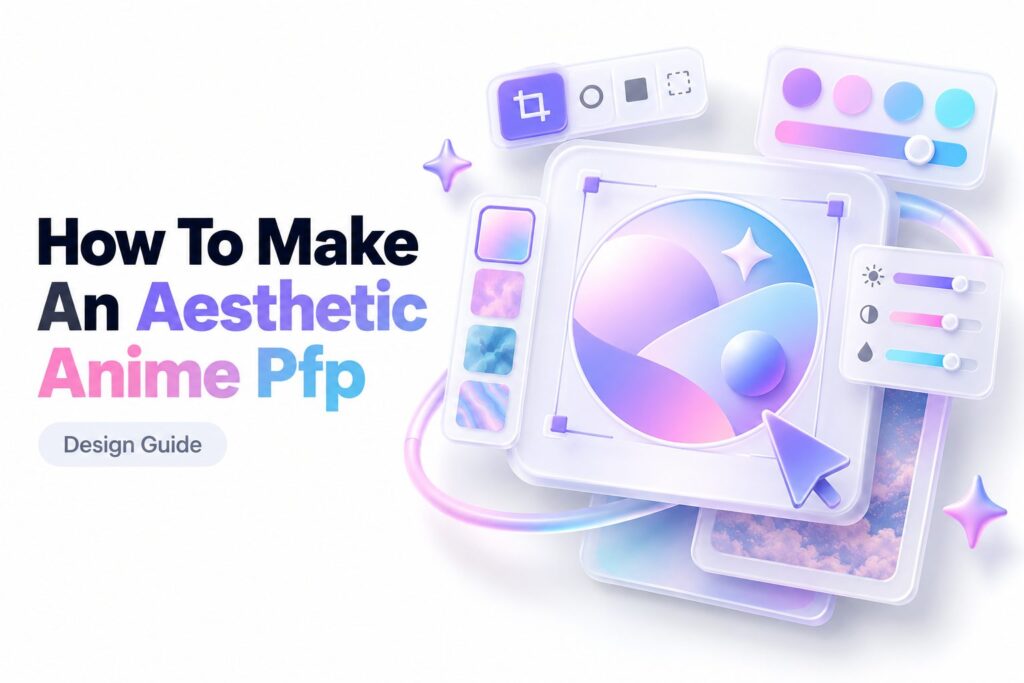 Aesthetic anime profile picture with soft colors, expressive eyes, and a polished digital-art style